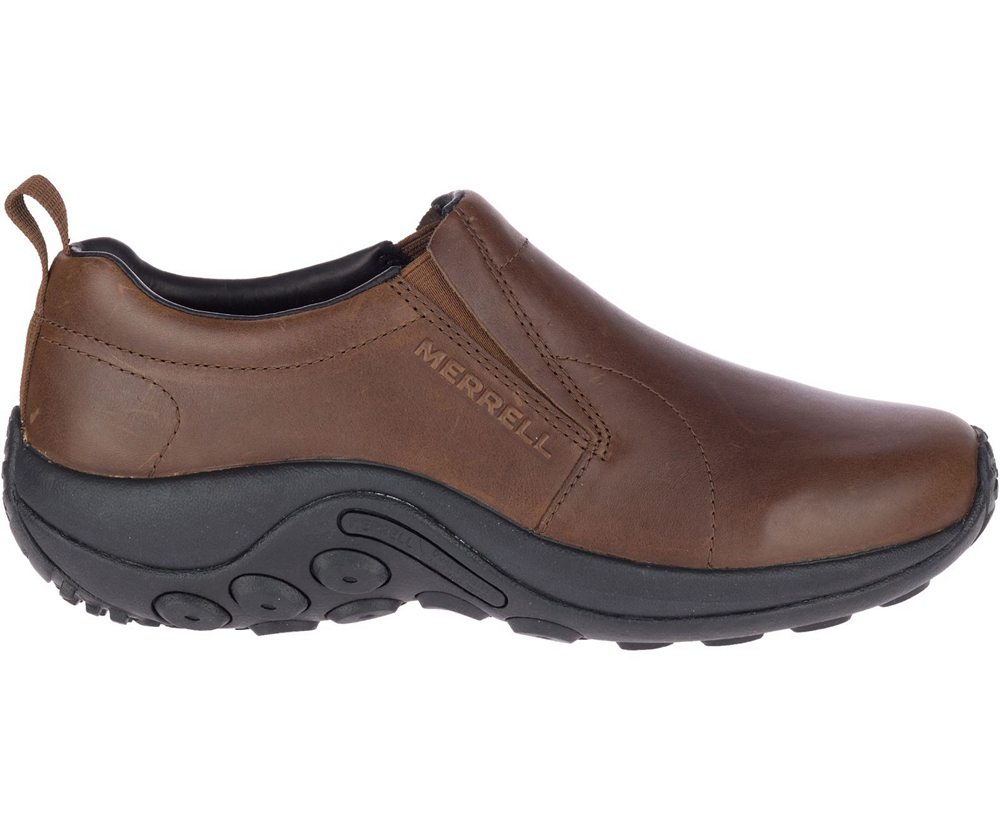 Merrell Slip Ons Męskie Brązowe - Jungle Moc Skórzane 2 - 814267-QAF